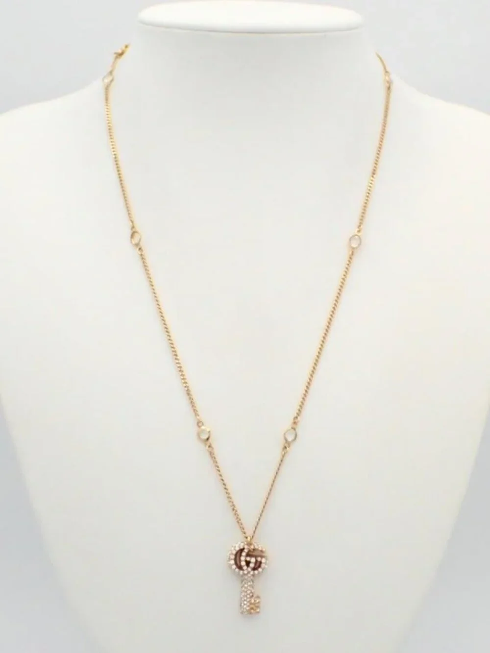 Gucci Key Necklace in Dustbag & Box (missing a stone)